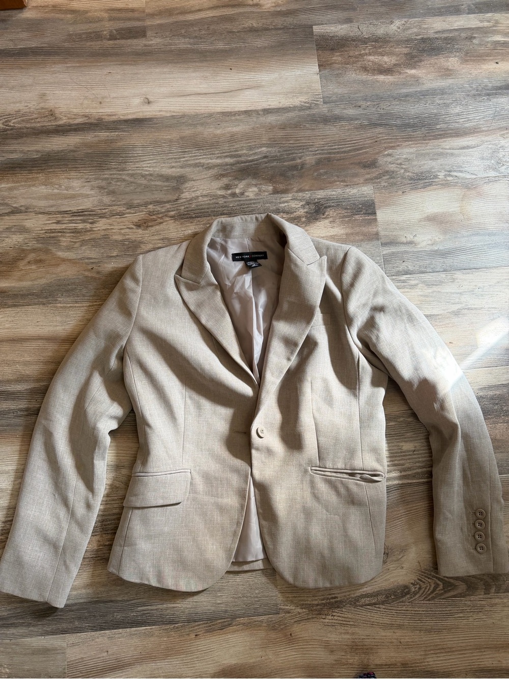 Beige Tailored Women’s Blazer - Classic Single-Button
